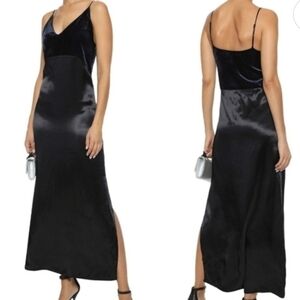 Maje Silk And Velvet Slip On Dress Size 1